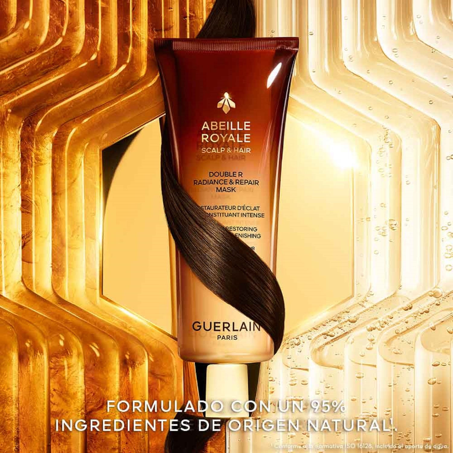 MASCARILLA DOUBLE R LUMINOSIDAD Y REPARACIÓN ABEILLE ROYALE (MASCARILLA REPARADORA PARA CABELLO)